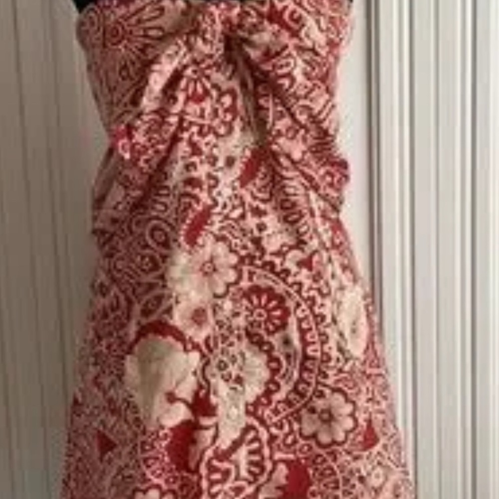 Anthropology Blue Tassel Dress